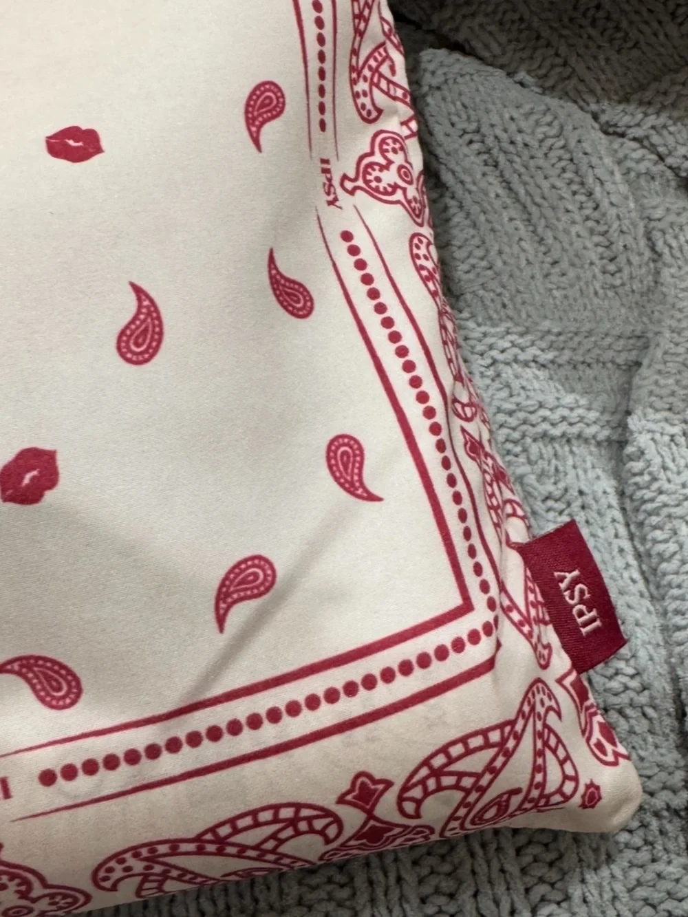 Ipsy Pink Paisley Bandana Glam Cosmetic Pouch